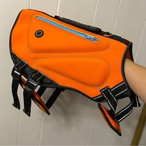 NWT Dog Life Jacket Vest Orange Water Swimming Lake Ocean Large 39-59 LBS